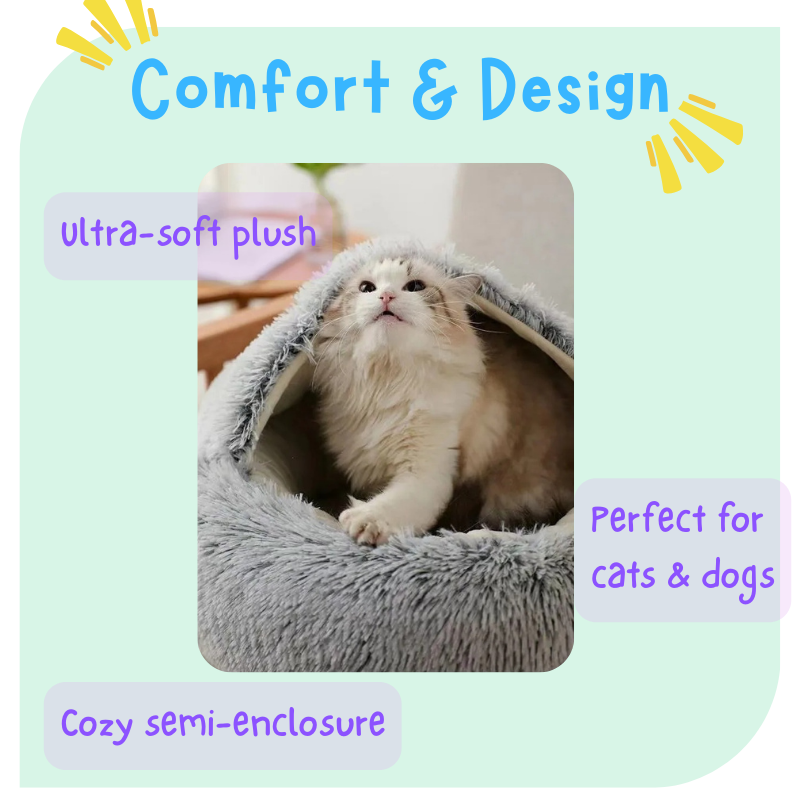 Snuggle Bed for Cats & Dogs